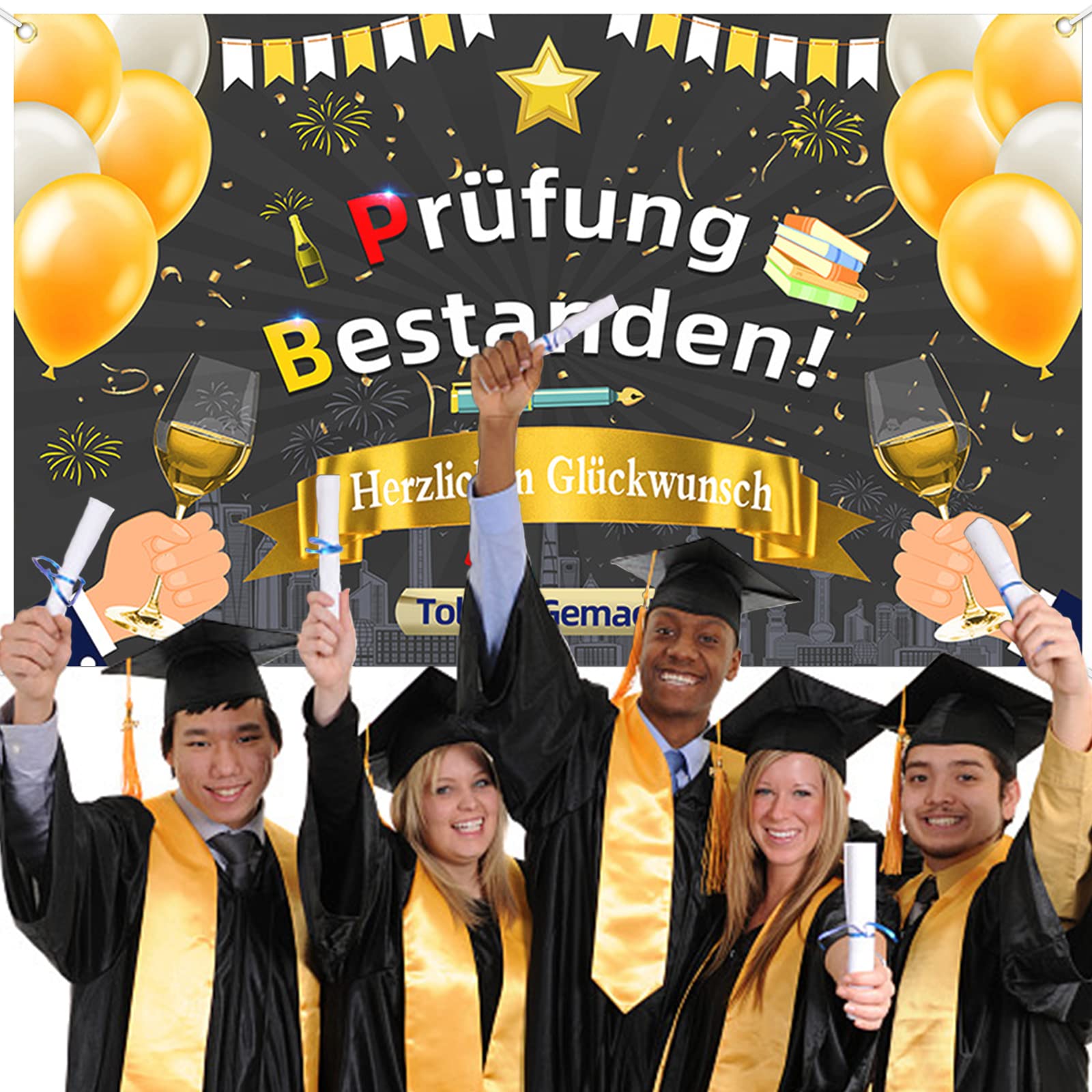Exam Passed Banner for Congratulations Graduation Decoration Graduation Exam Passed Background Garden Decoration - Image 4