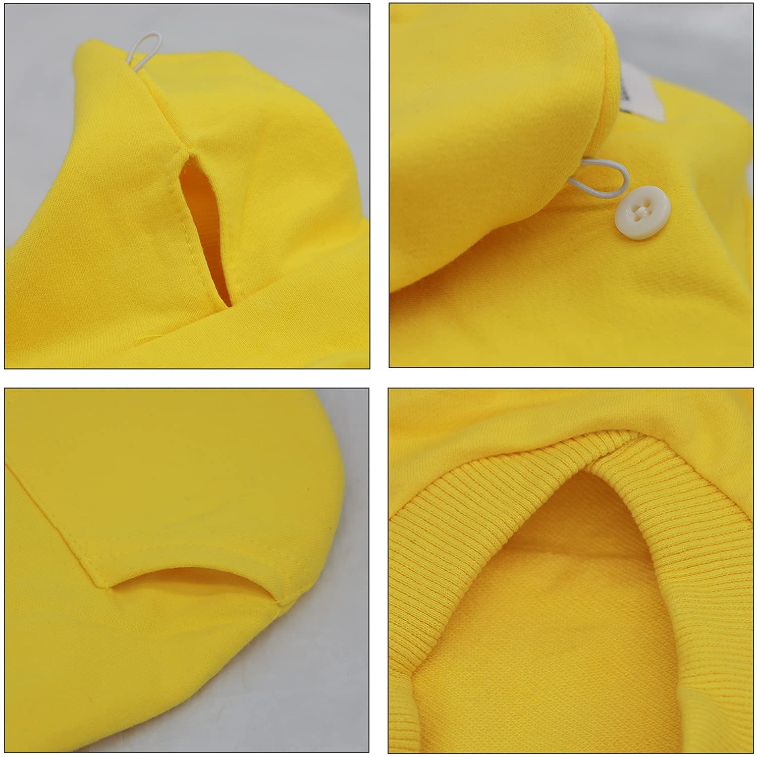 LOPHIPETS - Sudaderas con Capucha de algodón para Perros pequeños, Chihuahua, Ropa para Cachorros, Abrigo para Clima frío, Amarillo/XS