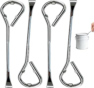 4 Pcs Heavy Duty Metal Paint Can Opener Tool, Rust-Resistant Lid Remover for Standard Paint Cans, Ergonomic Comfort Grip Handle, Durable & Easy to Use, Clean and Store for Painting Projects