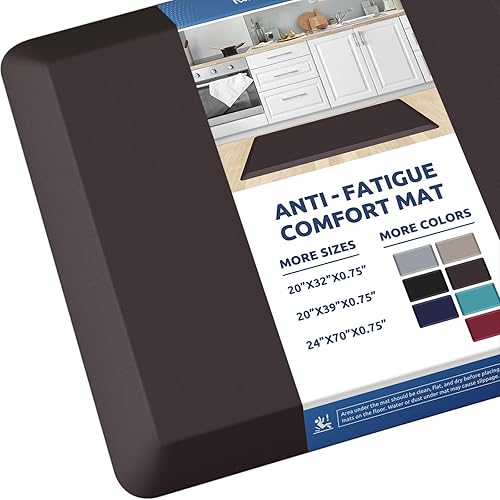 Miniatura 17 de KitchenClouds - Tapete acolchado antifatiga, impermeable, antideslizante, para escritorio de pie, cocina, hogar, fregadero y oficina, 17.3 x 28 Gris