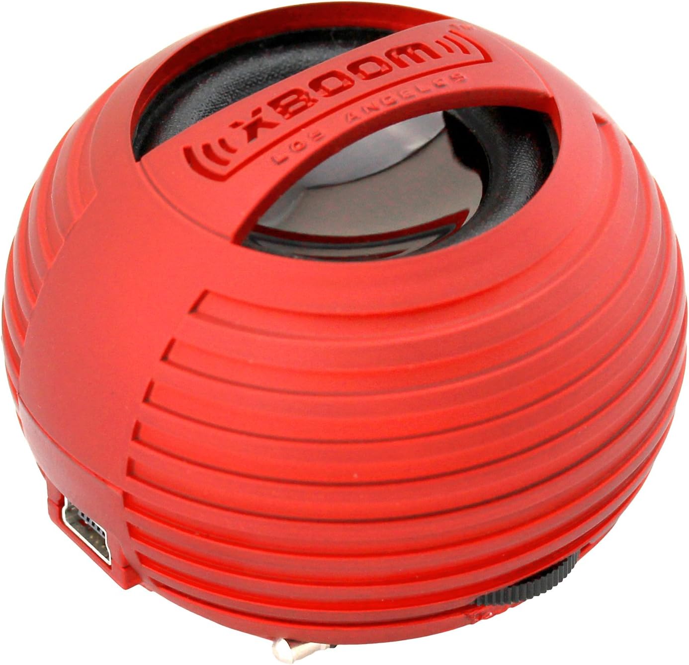 XBOOM Mini Portable Capsule Speaker with Rechargeable Battery and Enhanced Bass+ Resonator - Red