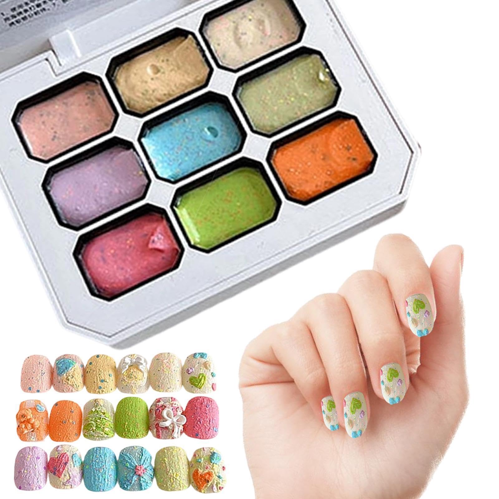 Esmalte de uñas de gel Klopgel, 9 colores mate en pasta – consistencia cremosa para diseños de uñas creativos