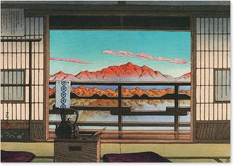 Amazon 川瀬巴水 ポスター 版画 複製 湯宿の朝 塩原新湯 サイズ 日本製 日本画 インテリア 壁紙用 絵画 アート 壁紙ポスター ウォールステッカー オンライン通販
