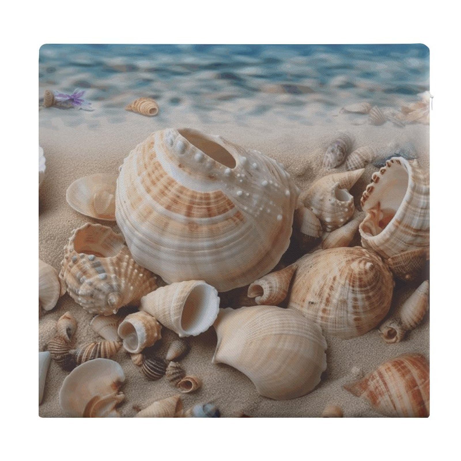 Adfgyerh Style Seashells By The Seashore Cushions Memory Foam For Adults, Seat Cushion Chair Pads Soft, Square Pillows For Dining, Kitchen, Office, Patio Chairs