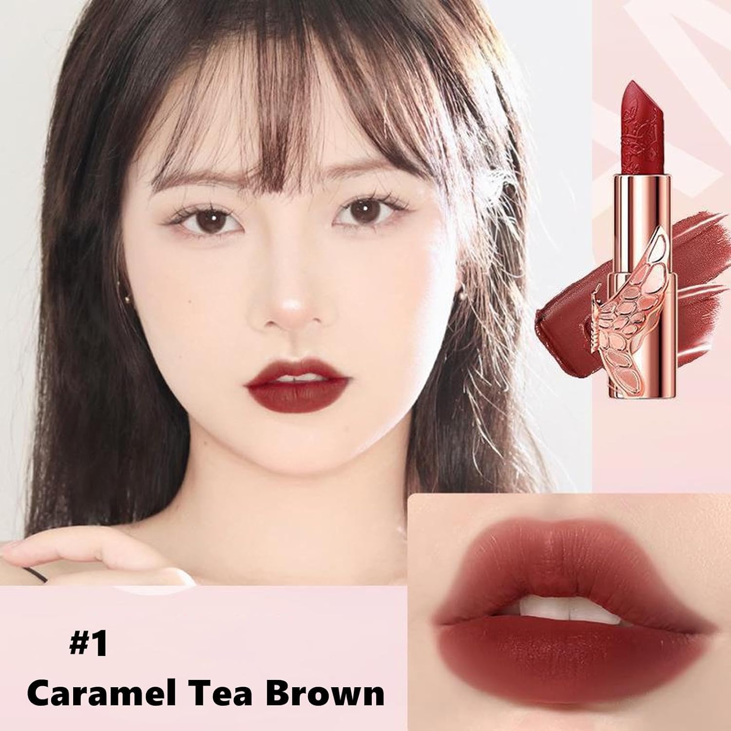Butterfly Dance Silk Mist Velvet Dual-Color Lipstick, Lipstick Set