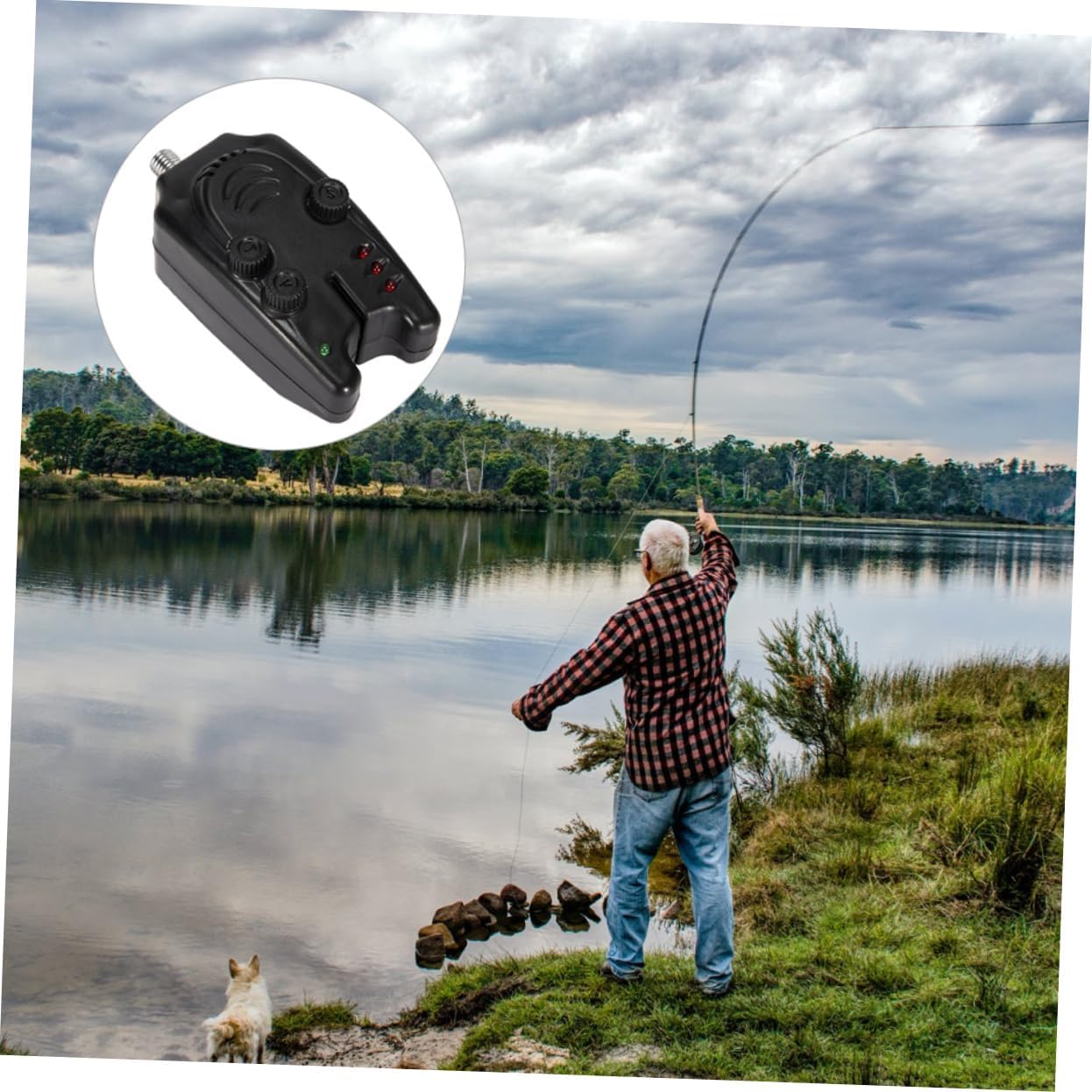 GALPADA Fishing Alarm Water LED Bite Fishing Accessories Ring Alarm Tip Fishing Gear Fishing Rod Alert Fishing