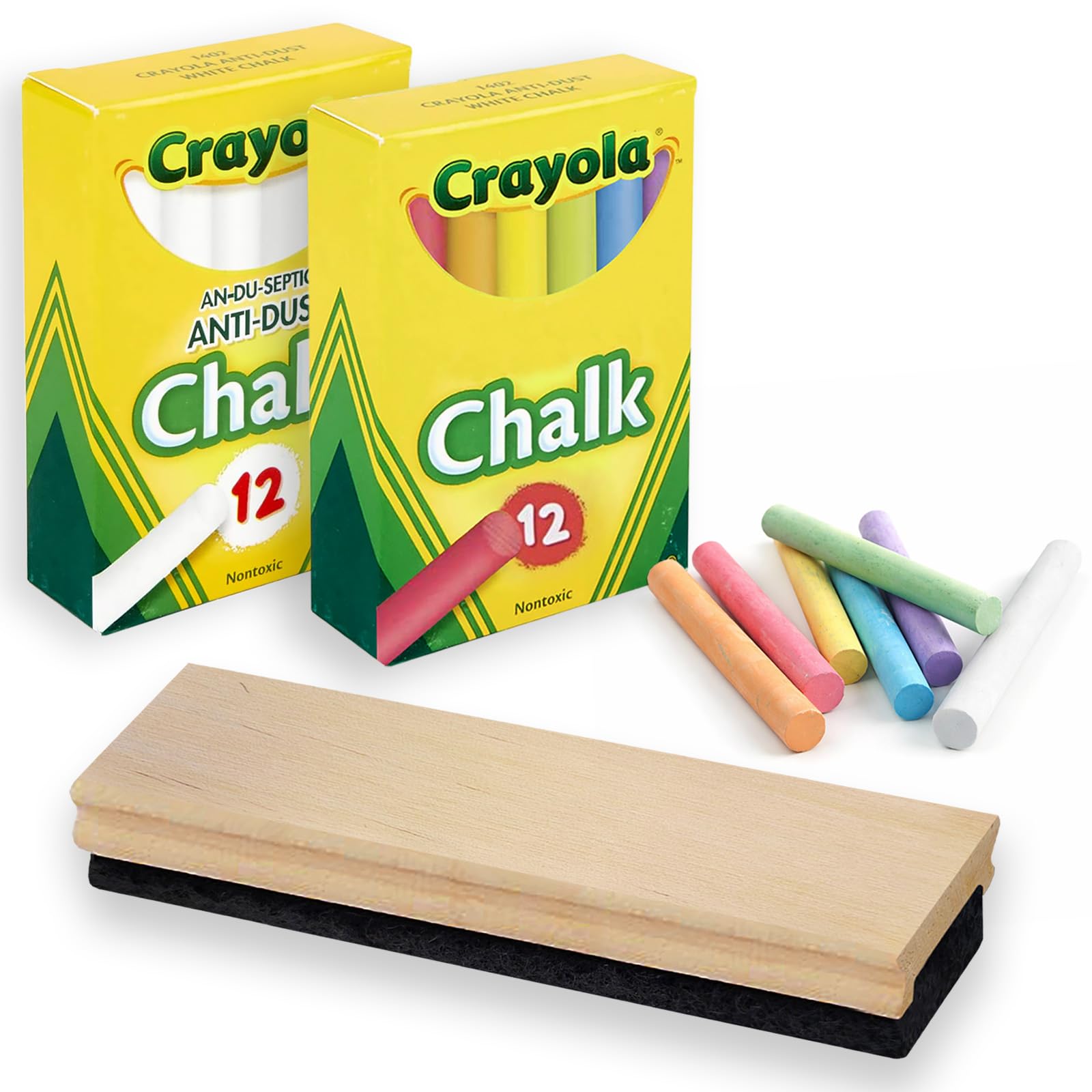 Amazon.com : The Mega Deals Chalkboard Chalk and Eraser Set, 24