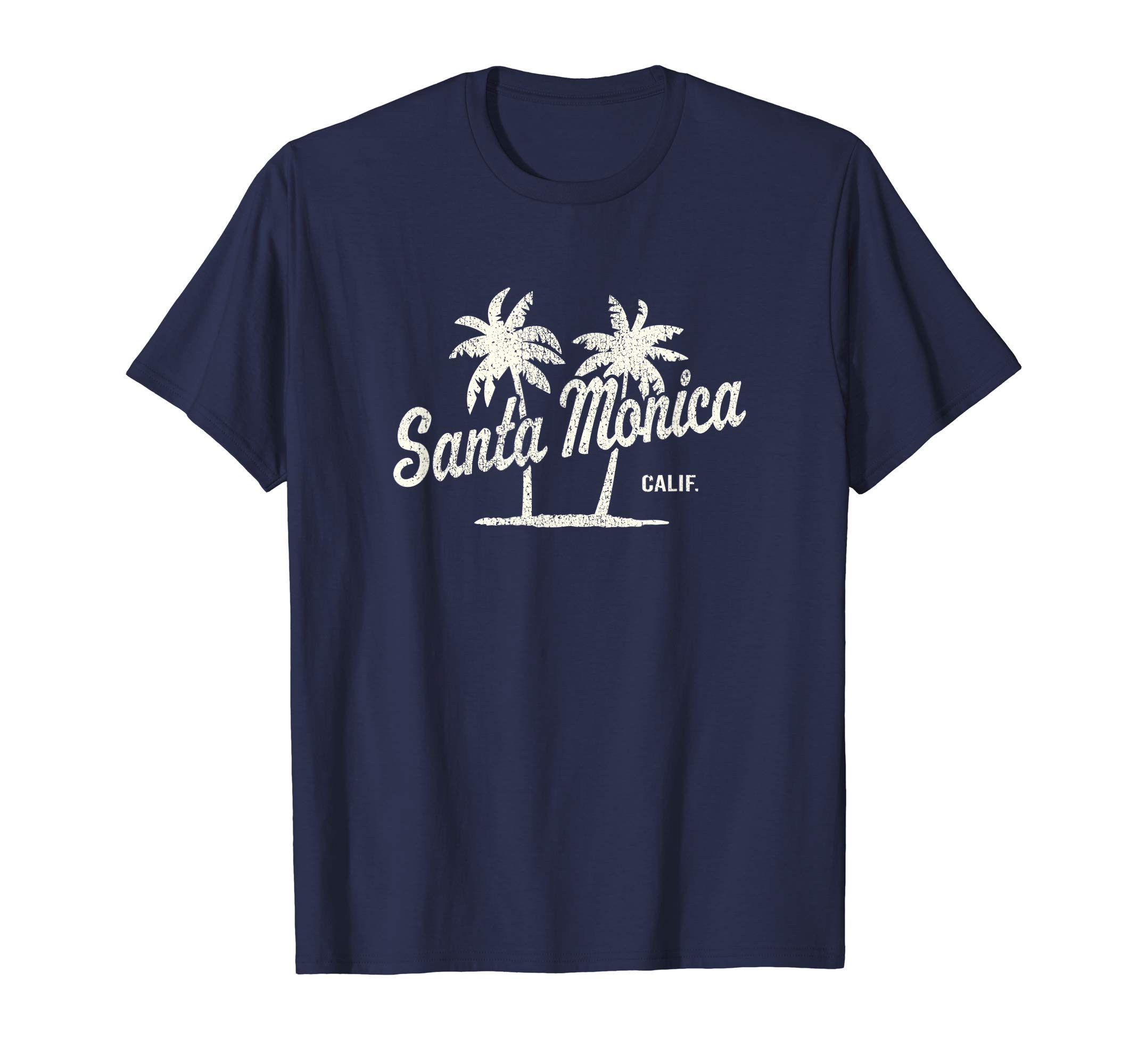 Retro Santa Monica CA T-Shirts & TeesSanta Monica California Vintage 70s Palm Trees Graphic T-ShirtOEKO-TEX STANDARD 100