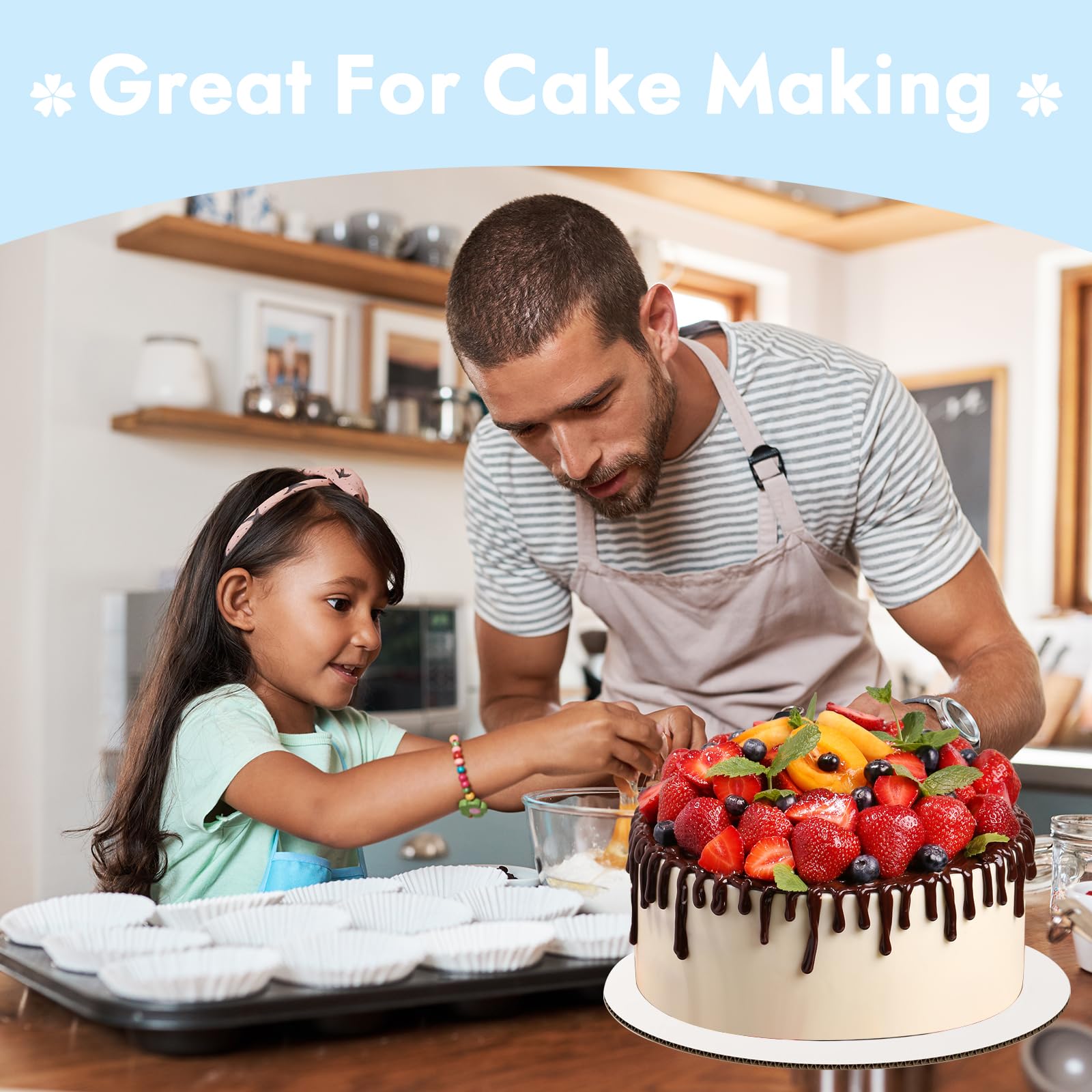 PFAMKEER 40 Packs Cake Boards 6 Inch Round, White Cake Rounds