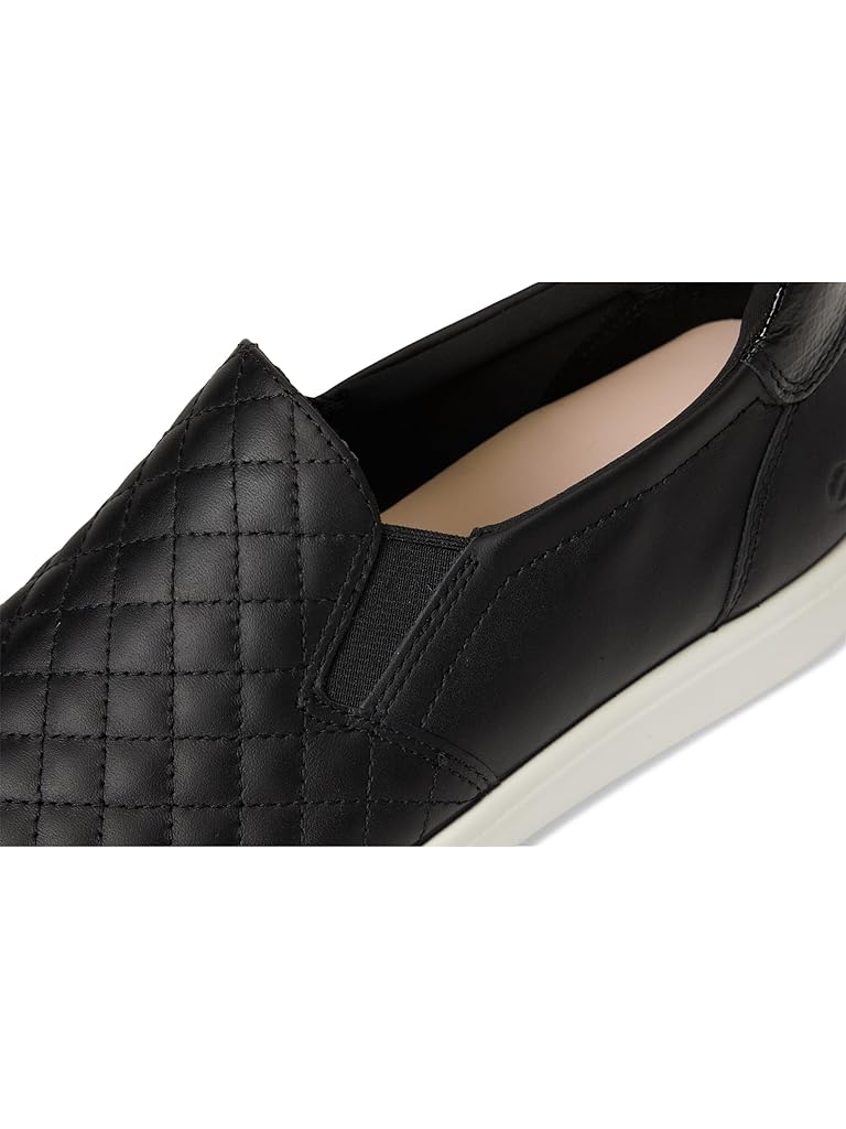 Black ECCO Soft 7 Quilted Easy Slip-On Sneakers