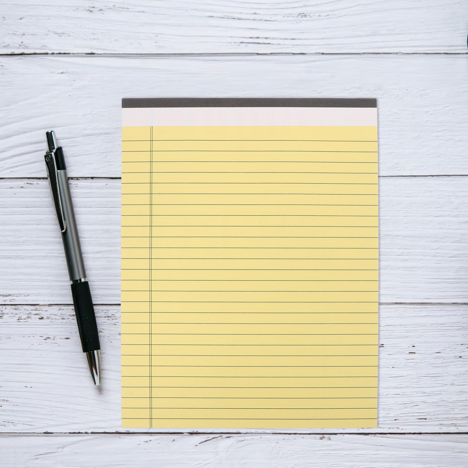 Blocco Note Legale Giallo da 10 Pezzi Carta Doppia Faccia, Perforata e Righe Universitarie, per Casa e Attività Quotidiane