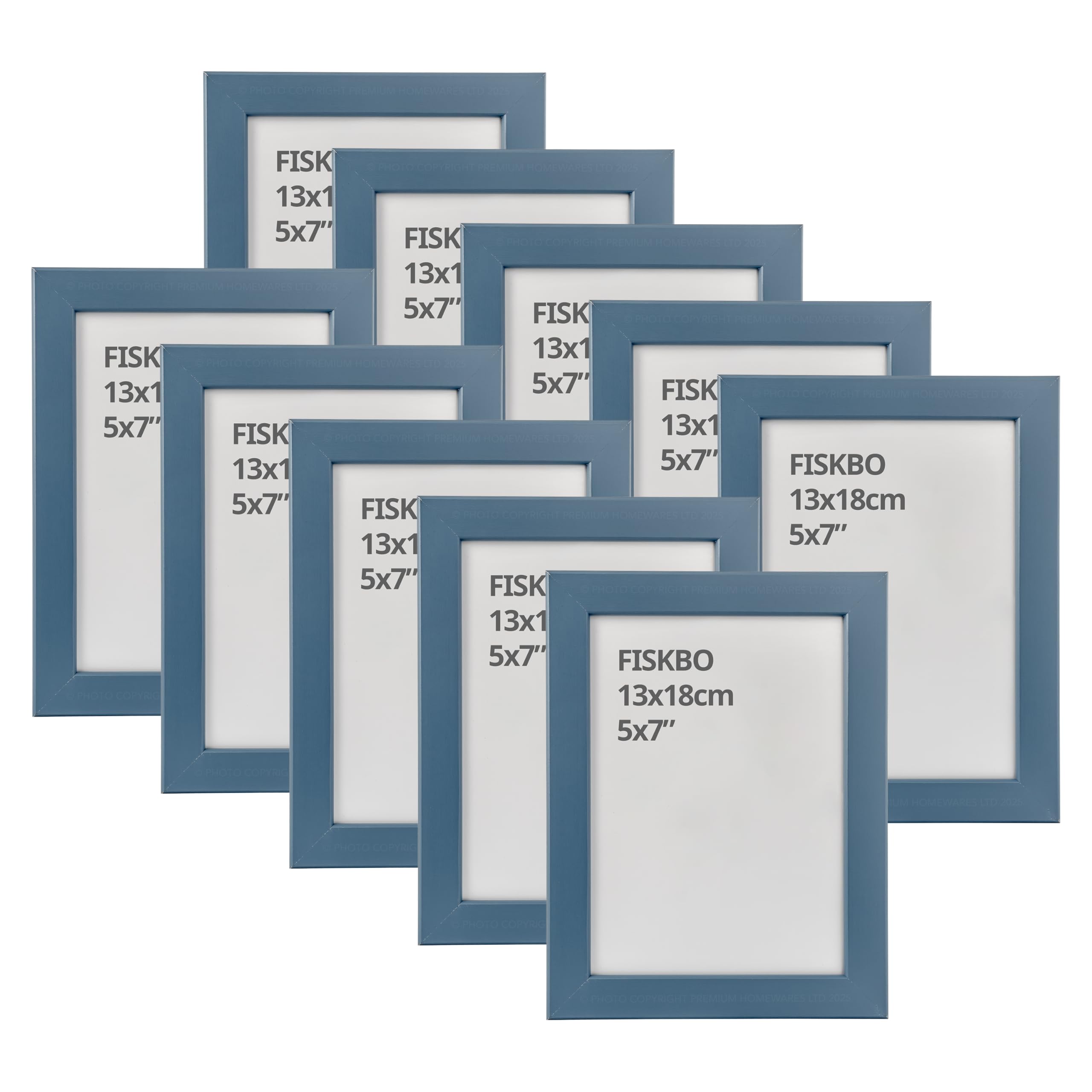 Cadre photo 13 x 18 cm lot de 10 plastique et panneaux de fibres pour décoration maison