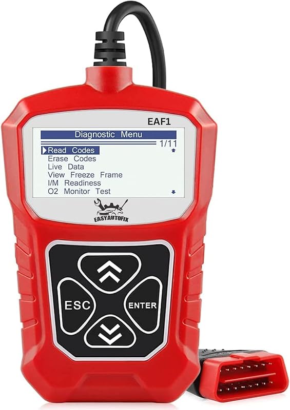 EAF1 OBD2 Escáner de automóvil - Herramienta de diagnóstico automotriz profesional Lector de código para luz del motor Escáner OBDII para automóvil Datos en vivo Lector de código de motor Herramienta de escaneo Herramientas automotrices para mecánica