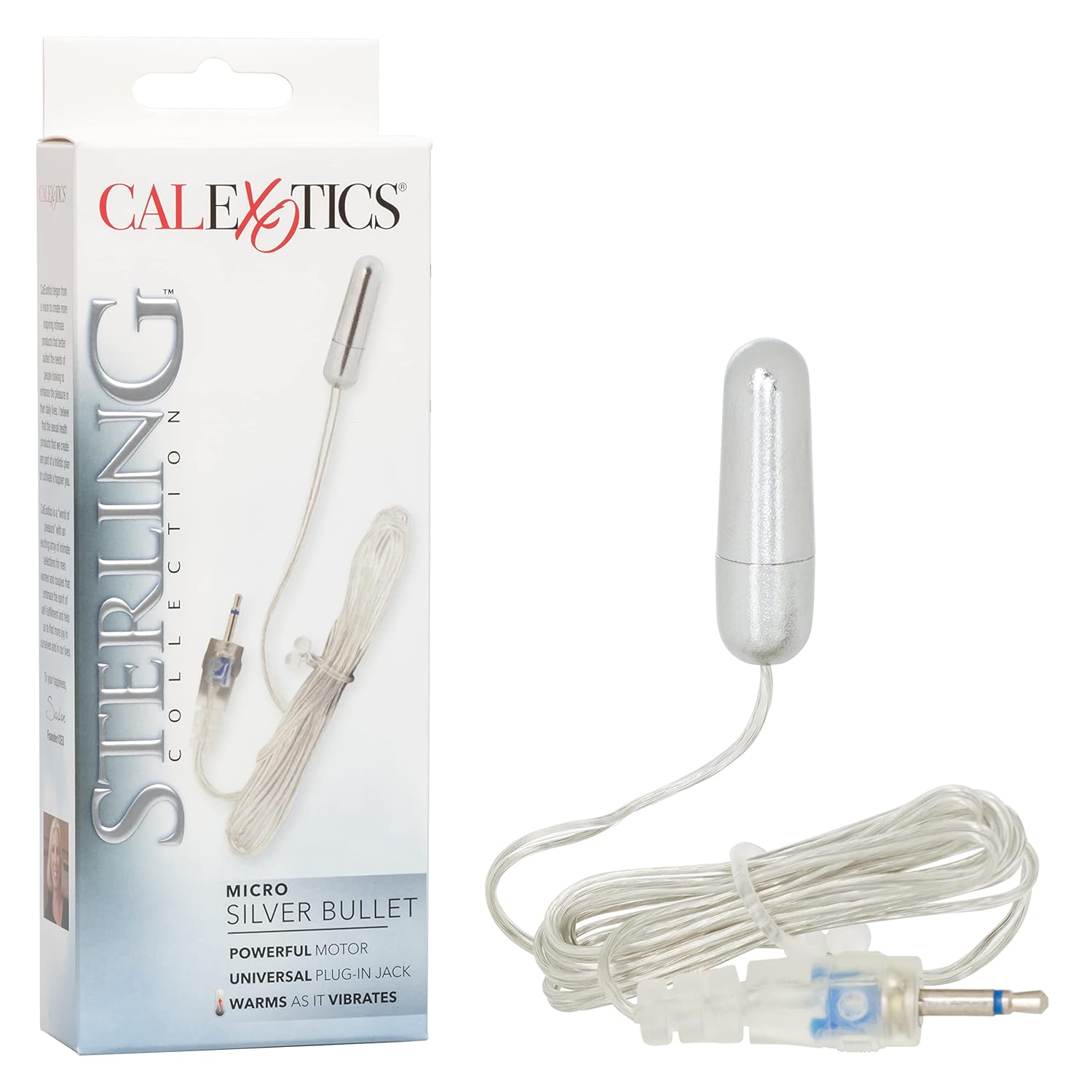 CalExotics Sterling Collection - Wired Micro Bullet Vibrator-Remote Control Sex Toys for Couples - Adult Egg Massager -
