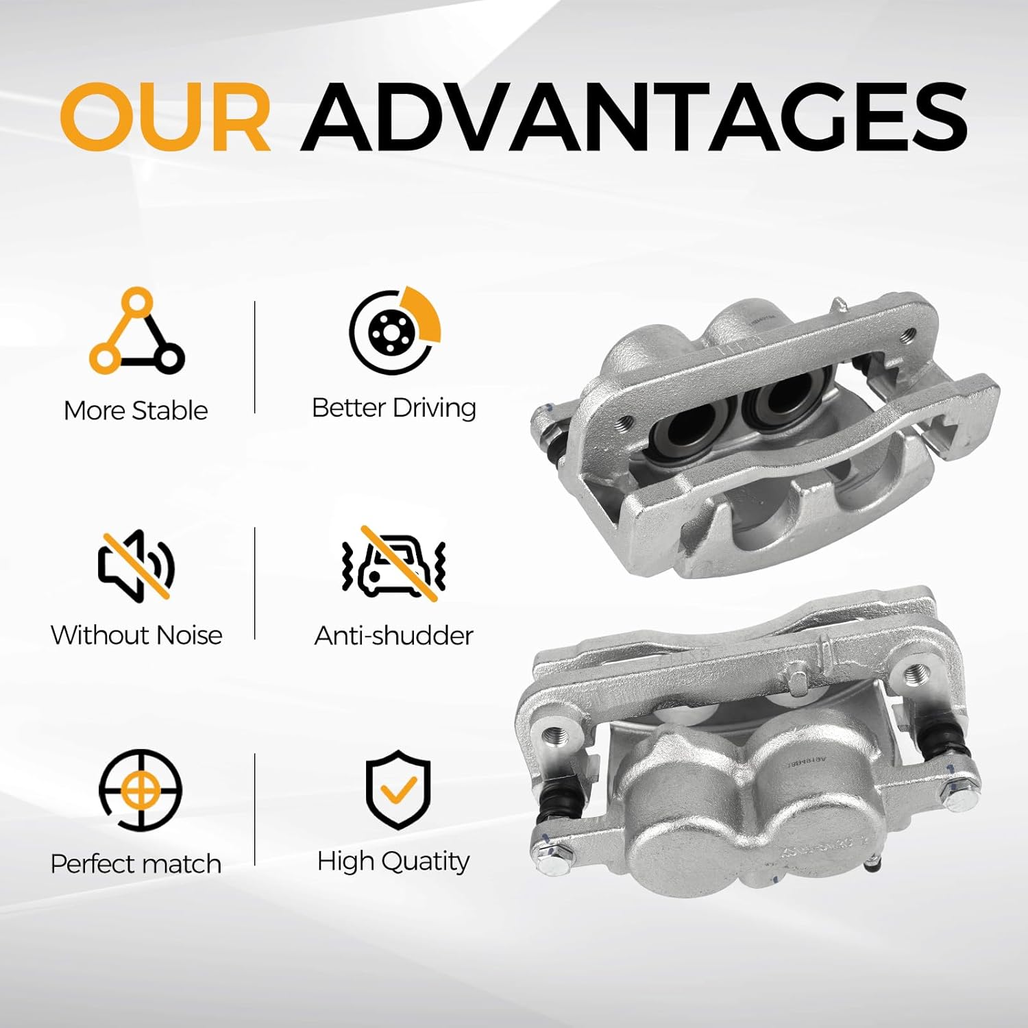 PAROD Front 18B4919A 18B4918A Brake Caliper Fit for Cadillac Escalade, ESV, EXT, XTS, Chevy Avalanche, Express 1500, Silverado 1500, Suburban, 1500, Tahoe, GMC Savana 1500, Sierra 1500, Yukon,XL
