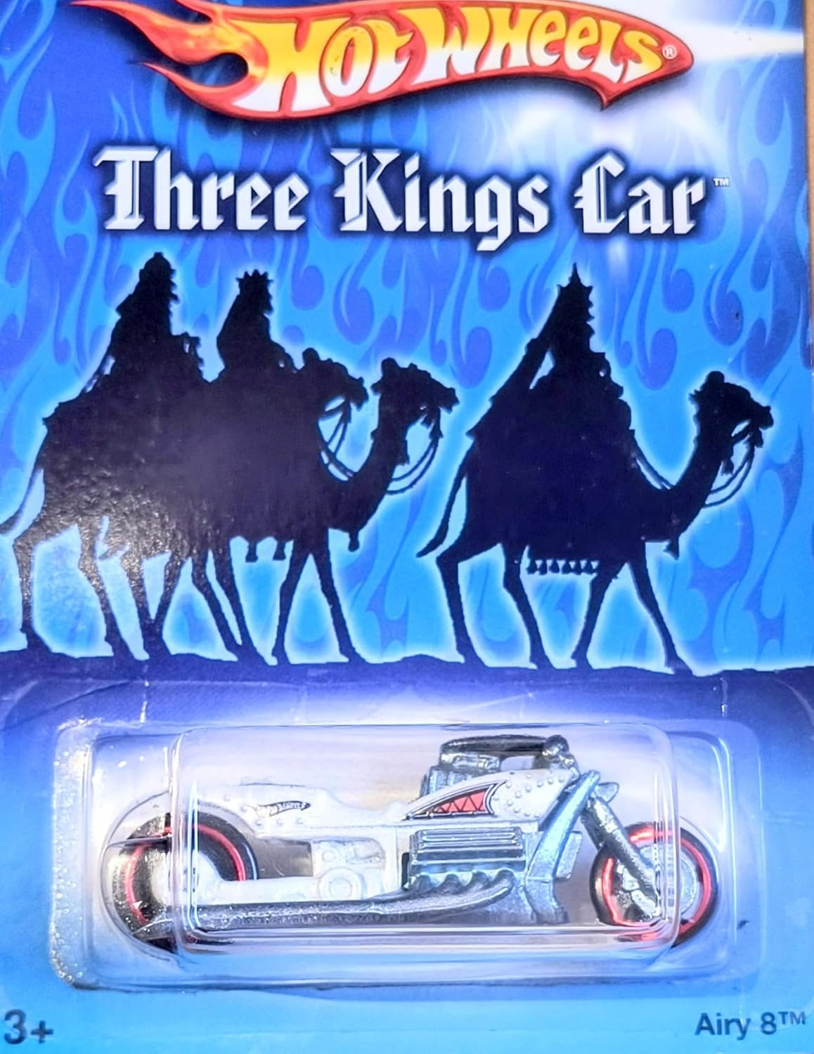 Qiyun Hot Wheels Three Kings Car White Airy 8 Motorcycle