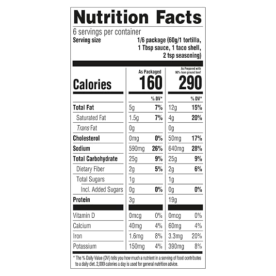 Taco Bell Crunchy & Soft Taco Dinner Kit, 12.77 oz Box (Pack of 10)