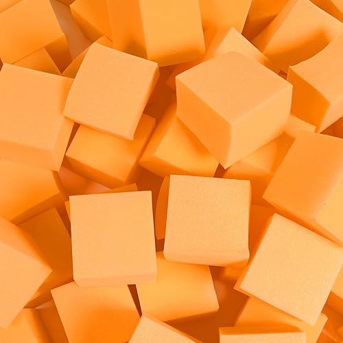 TRENDBOX 48 bloques de espuma de 5 x 5 x 5 pulgadas, cubos de esponja, cubos de espuma para hoyos, bloques de esponja para parque de atracciones,