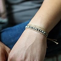 Vista 256 de Handmade Natural Stone Beaded Healing Bracelet Gift for Men Adjustable Rope String Bracelet