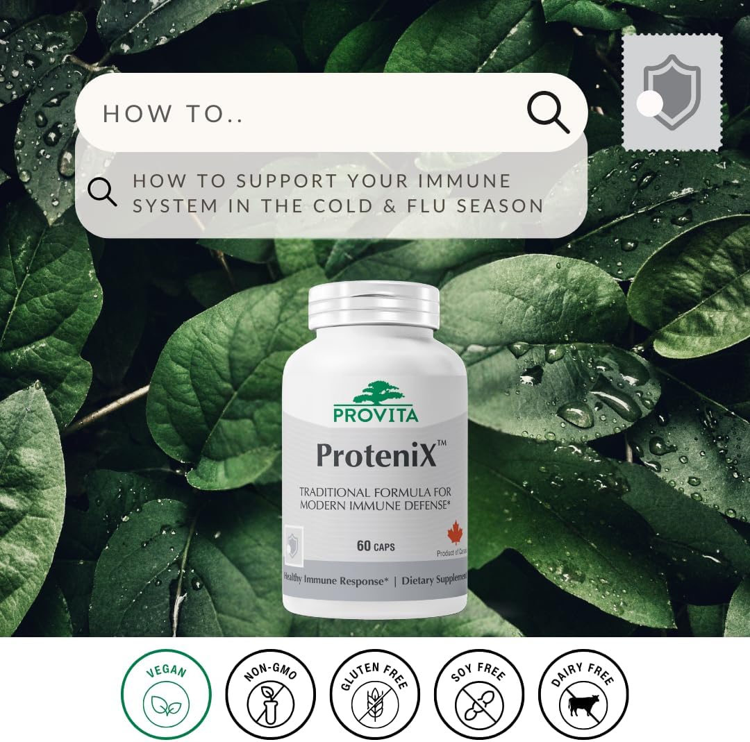 PROVITA ProteniX | Immune Support Supplement | Star Anise (Shikimic Acid) | Pine Needle Extract | Fenugreek | Immune System Booster for Adults | Natural Defense Formula | 60 Vegan Capsules