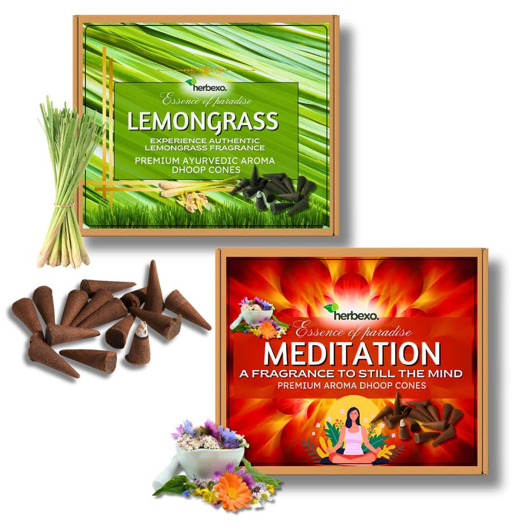 HERBEXO DHOOP Pure Herbal Blend Dhoop Cones Aromatic Incense for Daily Pooja Meditation Spiritual Serenity Relaxation Home Temple Office Fragrance Brown-image-30