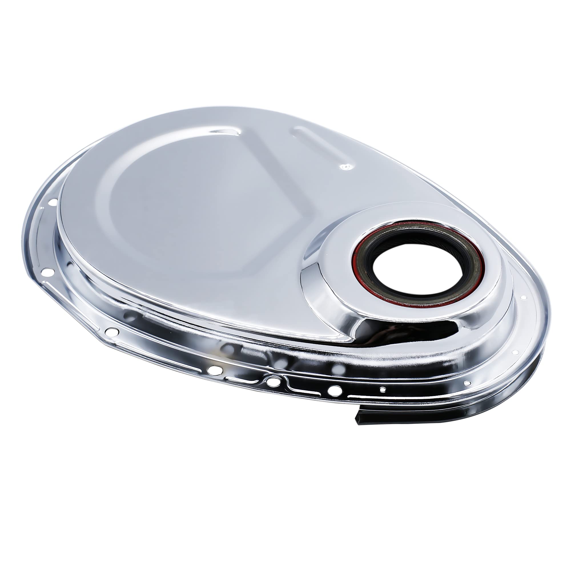 Polish Aluminum Timing Chain Cover Small Block For SBC Chevy 283 305 327 350 383 400 I.649333314