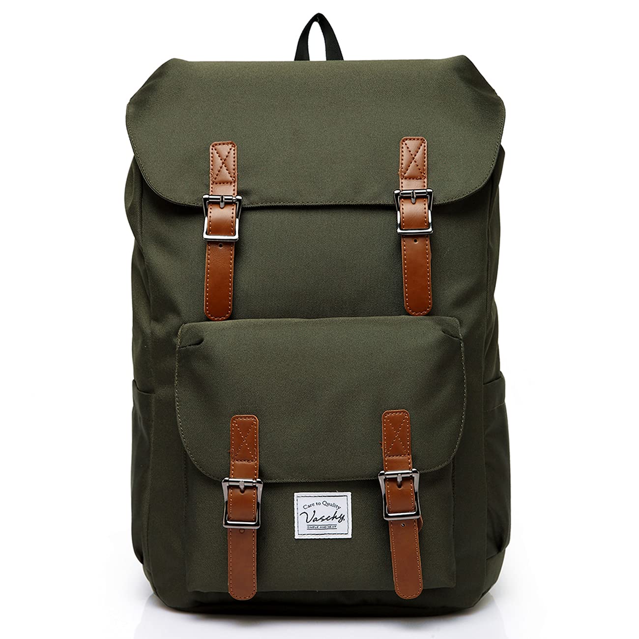 VASCHY Mochilas Escolares, Hombre Mochila Mujer Vintage Mochila Portatil 15.6 Pulgadas Impermeable Mochila Universidad Adolescentes para Universidad Acampar Viaje Trekking