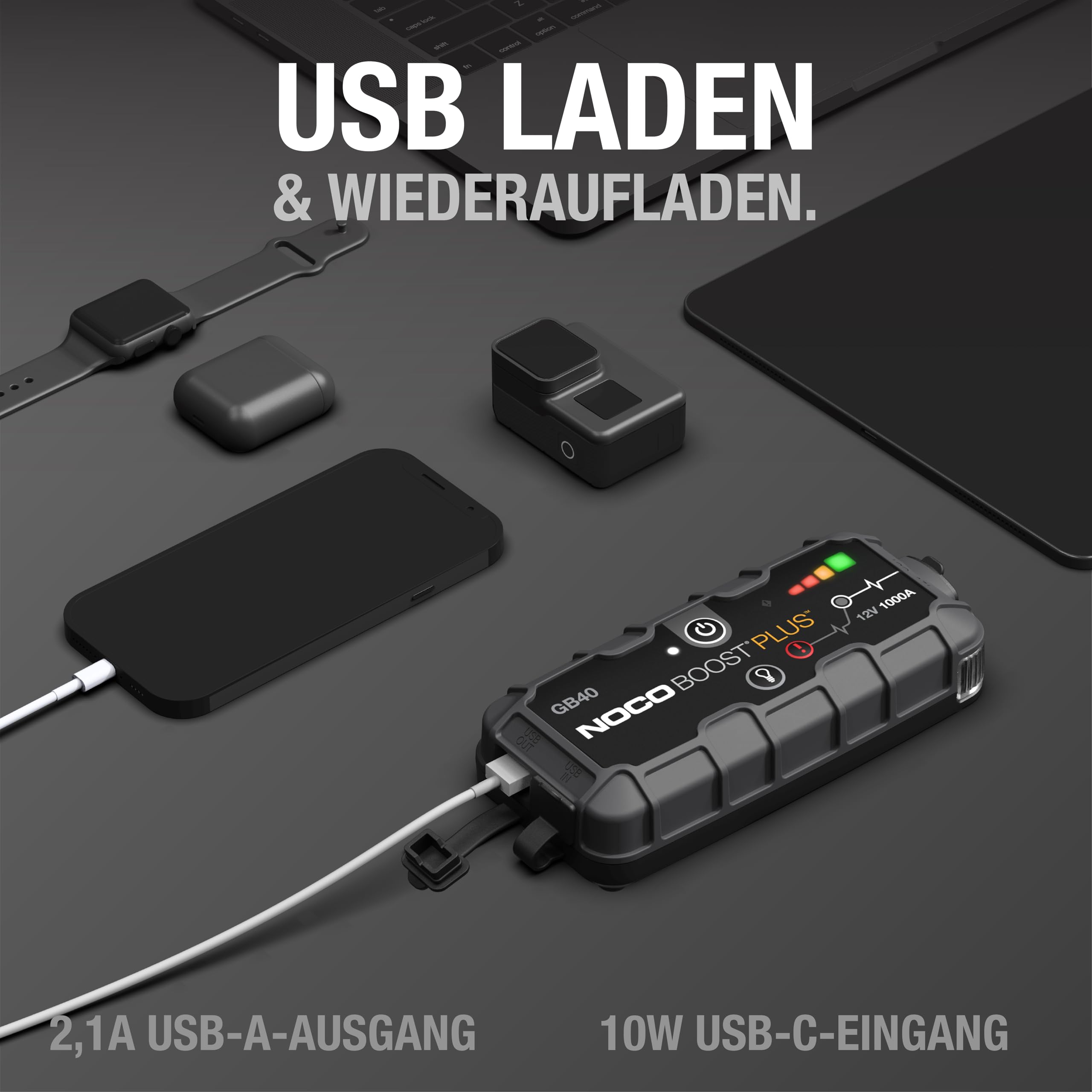 NOCO Boost GB40 1000A UltraSafe Starthilfe Powerbank 12V Lithium-Starthilfegerät Tragbarer Booster