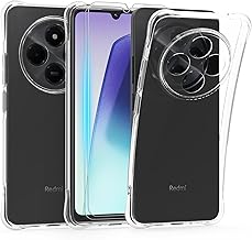 Case for Xiaomi Redmi 14C 4G/Redmi A4 5G 6.88 Inches Transparent + 2 x Tempered Glass Screens, Soft Silicone Bumper Case Cover Clear TPU Gel Cover with Four Reinforced Corners – Clear