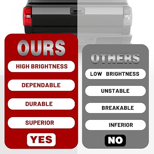 Miniatura 5 de HECASA Luz trasera compatible con Chevy Silverado 2014-2018 1500 2500 3500 HD GMC Sierra 3500 HD modelos duales de repuesto para lámpara trasera