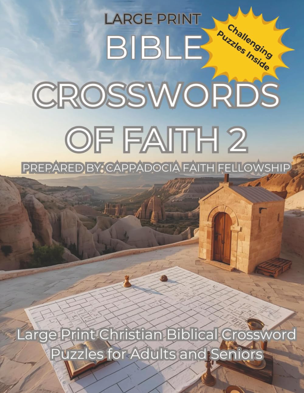 Bible Crosswords of Faith 2: Large Print Christian Biblical Crossword Puzzles for Adults & Seniors| 8.5x11 inches, 65 pages | 50 puzzles... Christian Crosswords for Adults