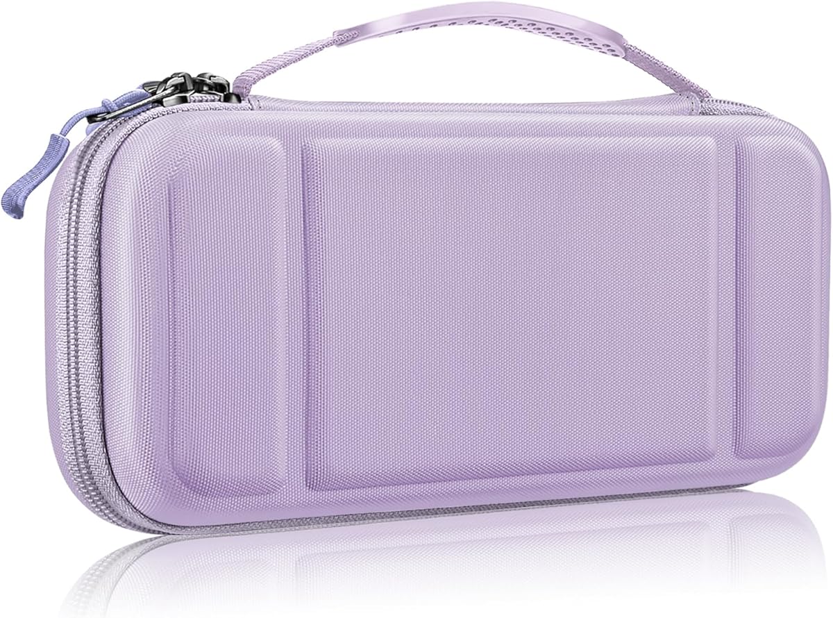 Fintie Carrying Case for Nintendo Switch OLED Model 2021/Switch 2017, [Shockproof] Hard Shell Protective Cover Travel Bag with 10 Game Card Slots & Inner Pocket, Lilac Purple : Fintie: Everything Else
