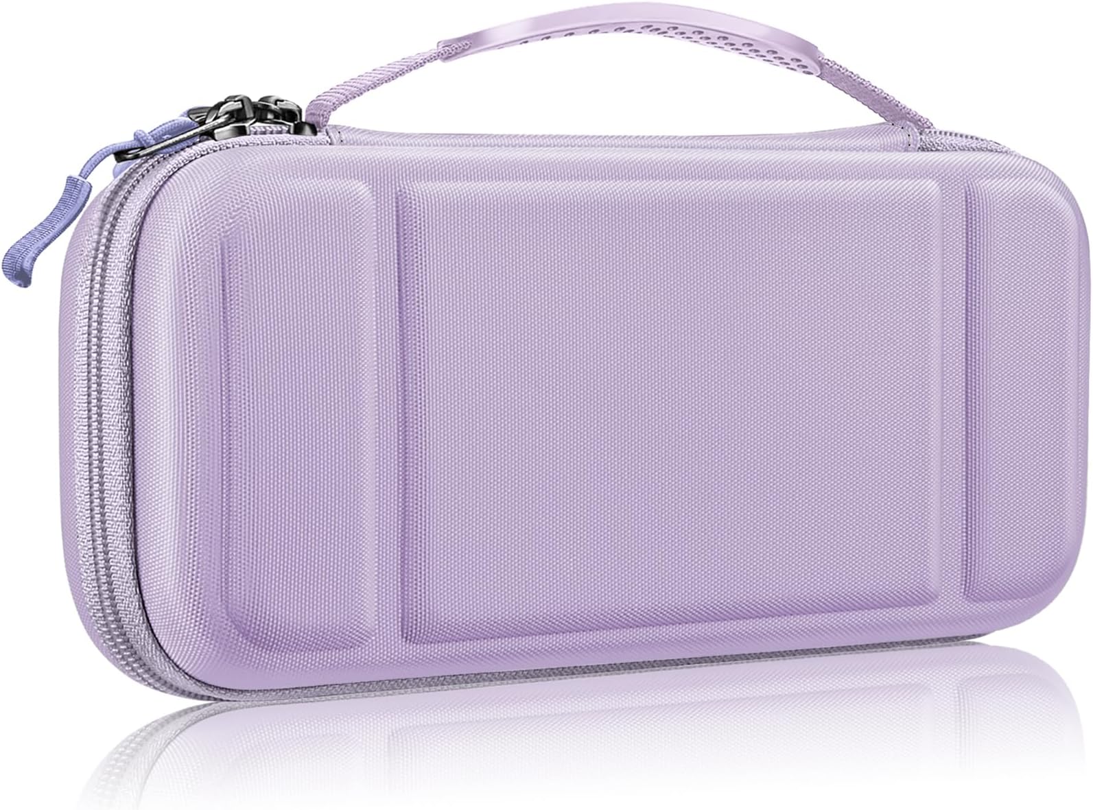 FINTIE Carrying Case for Nintendo Switch OLED Model 2021/Switch 2017 - [Shockproof] Hard Shell Protective Cover Travel Bag w/10 Game Card Slots for Switch Console Joy-Con & Accessories, Pastel Purple
