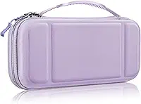 Fintie Estojo de Transporte Para Nintendo Switch OLED Modelo 2021/Switch 2017 - Bolsa de Viagem com Capa Protetora Rígida com 10 Slots Para Cartão de Jogo Para Console Switch Joy-Con E Acessórios, Rox