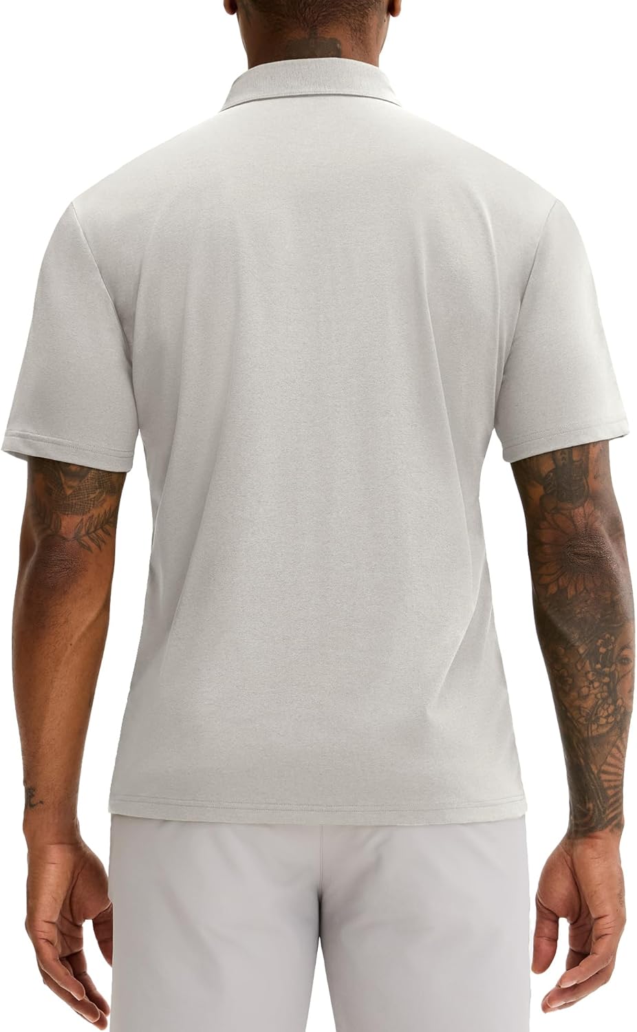 JEMLDL Mens Polo Shirt with Pocket Quick Dry Breathable Performance Golf Shirts Stretch Slim Fit 4 Button Placket Tops - Image 2