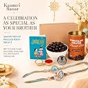 Kaameri Bazaar Rakhi Gift for Brother with Chocolate - Chocolate Biscuit Balls (50 Grams) - Set of 2 Rakhi fro Siblings gallery image