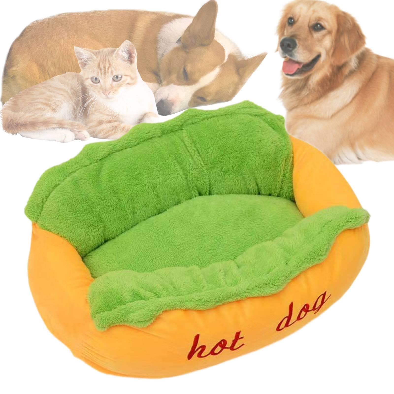Cama para Gato Cama Mascota Cojín Perro Nido Gato Colchón con Felpa Corta Relleno Suave Lavable Adecuada para Sofás Rincones Transportines, M 55x45x21cm