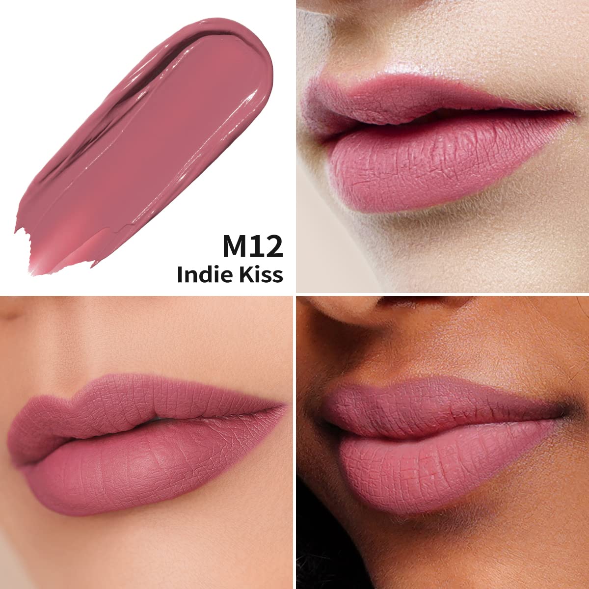 Oulac Matte Liquid Dark Red Lipstick for Women, Long Lasting Lip Stain, Waterproof Highly Pigmented Creamy Formula Lipstick with Vitamin E, Vegan, 4.5ml (M18) — view 134