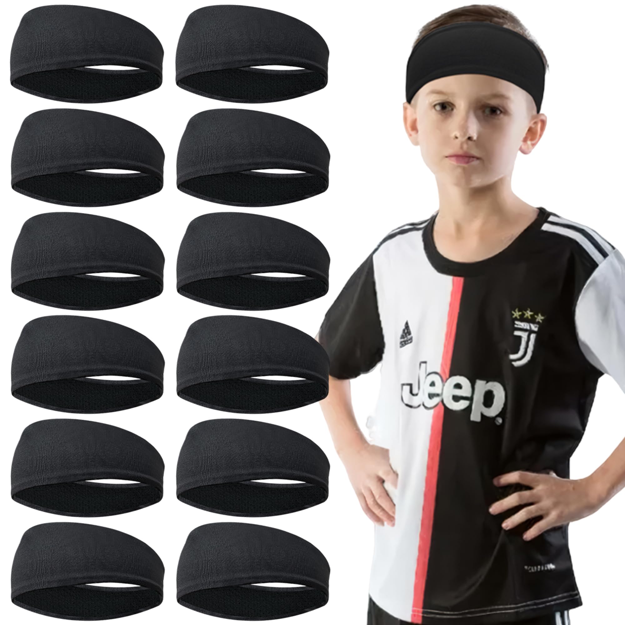 Pack 6 Diademas Deportivas Para Niños - Absorben Sudor, Elásticas, Para Fútbol, Correr, Karate