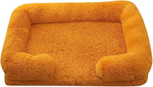 Miniatura 17 de Camas ortopédicas para perros de gran tamaño con forro impermeable y parte inferior antideslizante, cama rectangular lavable para perros y gatos