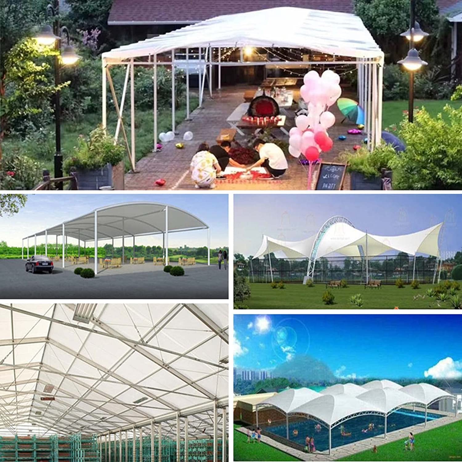 Lona Resistente e Impermeable de 3 x 8 m, Lona de Polietileno con Bordes Reforzados, Funda Multiuso