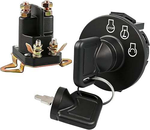 Ignition Switch Starter Solenoid Kit for Toro Zero Turn Lawn Mower, Replace 117-2221 137-4100 117-1197, Fit Exmark Lazer Z Titan TimeCutter Quest Z Master, Toro Lawn Mower Parts