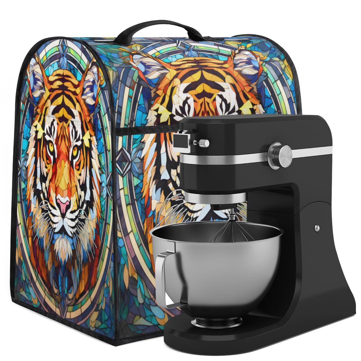 Coffee Maker Cover Camouflage Abstract Pattern Kitchen Appliance Covers Small Appliance Covers Blender Cover Juicer Cover Dust Covers for Kitchen Appliances with Top Handle and Pockets,Washable,C454