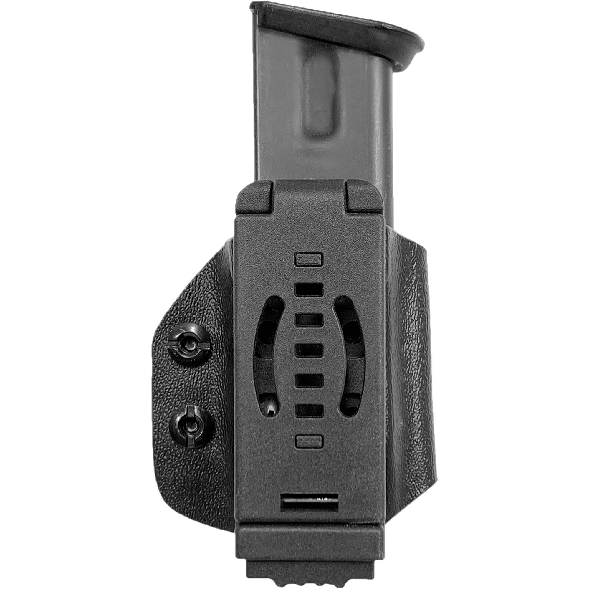 Black Scorpion Outdoor Gear Universal OWB Kydex Double Stack Magazine Pouch | Mag Carrier fits All 9mm .40 IDPA Approved