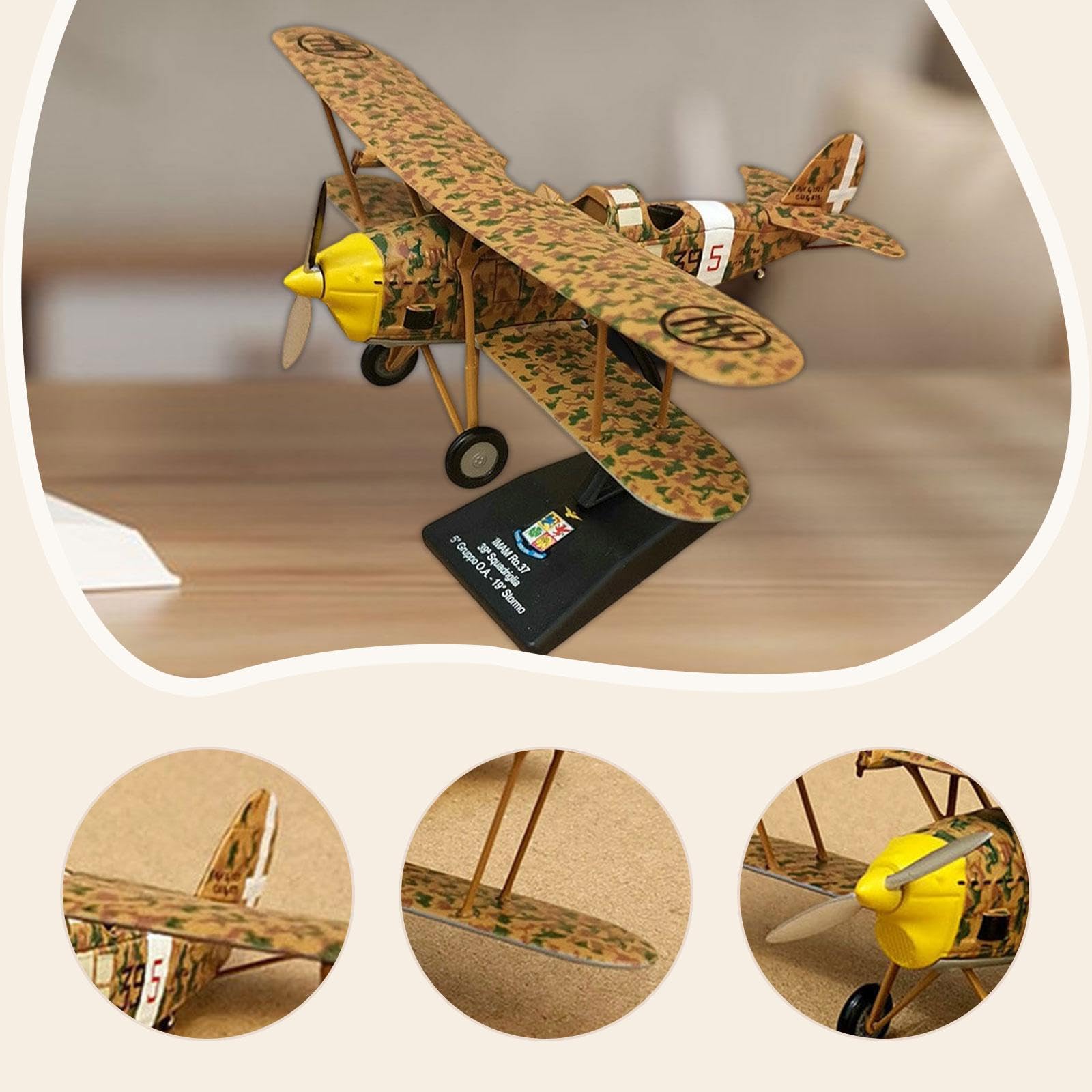 harayaa Avión de Modelo a Escala Maqueta Aviación Bombardero Miniatura Aleación con Soporte Colección para Escritorio Estudio Regalo Ornamento