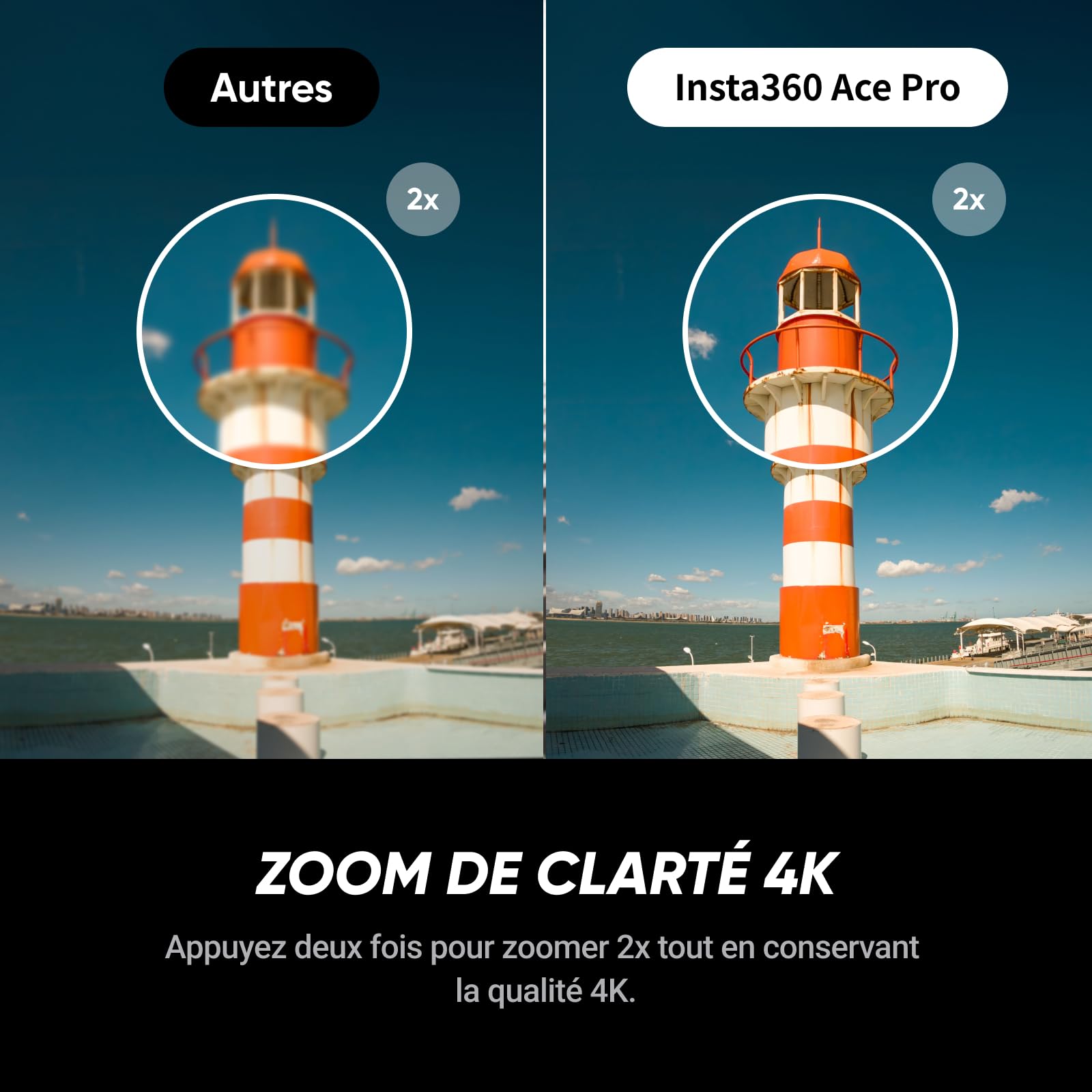 Insta360 Ace Pro - Caméra d'action étanche conçue avec Leica, capteur de 1/1,3", réduction du bruit par l'IA pour une qualité d'image inégalée, 4K 120ips, écran rabattable 2,4" et fonctionnalités d'IA