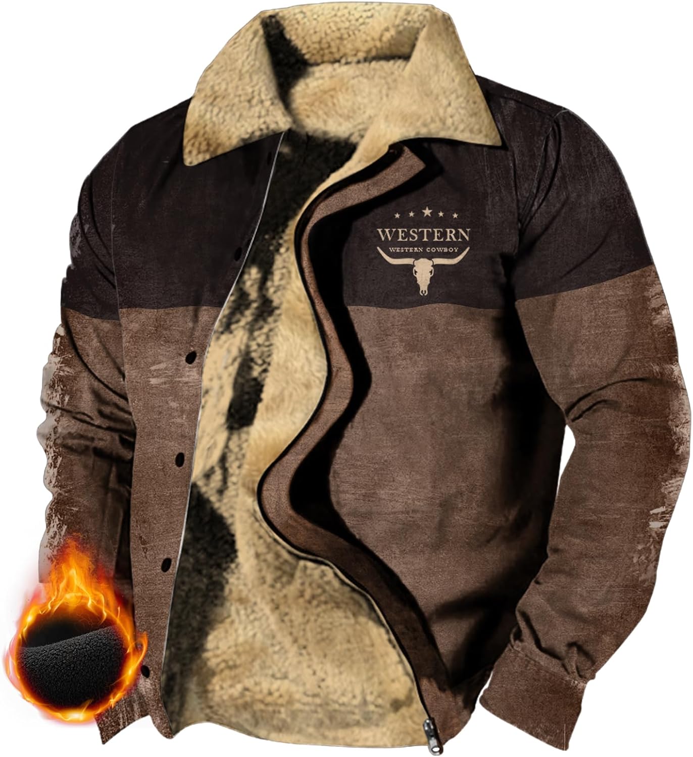 Western Cowboy Retro Winter Jackets for Men Graphic Kenya Ubuy