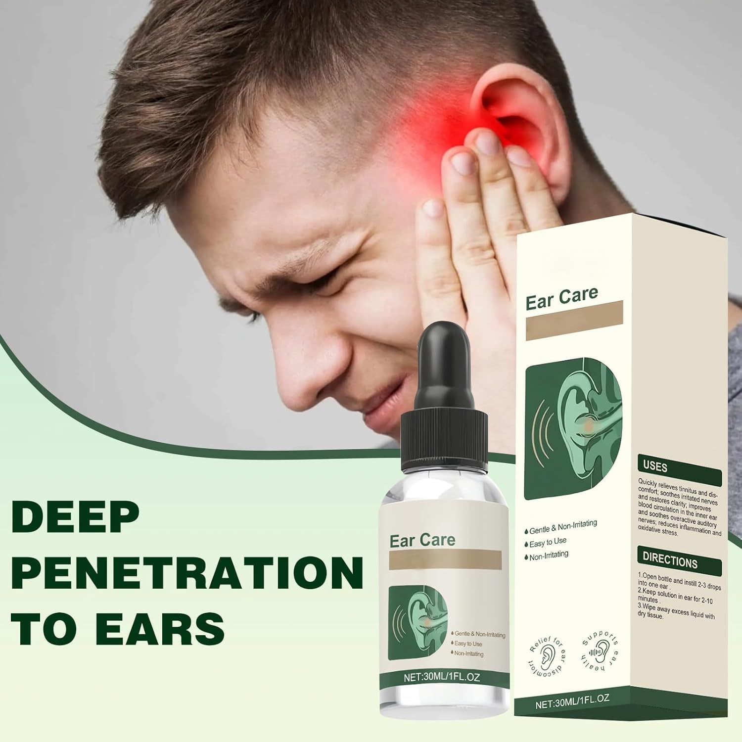 Ear Care Drops Gentle Formula 2PCS, Natural Ingredients, Relieve Tinnitus by Unblocking Secretions for Daily Ear Hygiene, Easy to Use & Portable for Men & Women — Amazon image 5