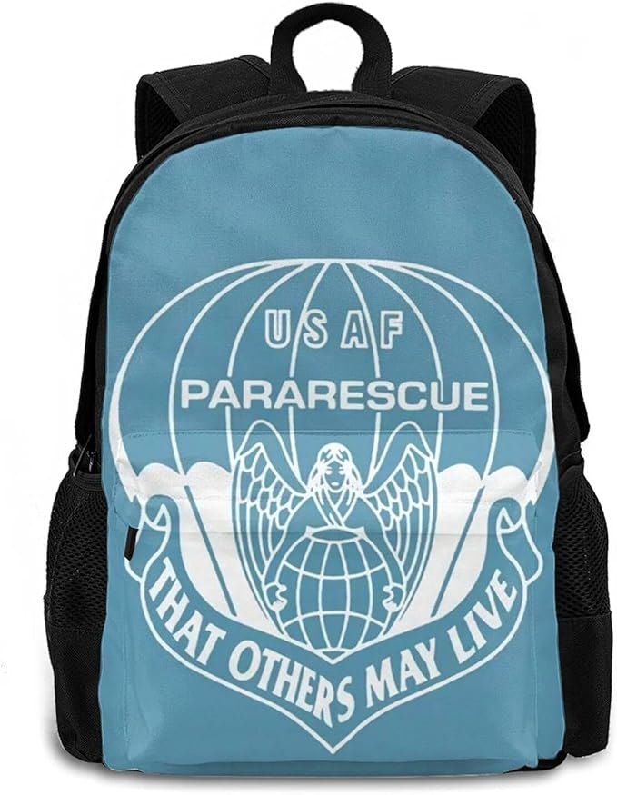 Air Force Pararescue Flag Large Backpack for College School Travel, Laptop Backpack Bookbag for