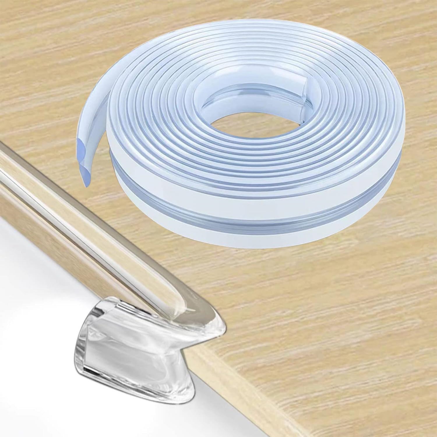 Edge Guards, Silicone Corner Protectors for Kids, Transparent Table Corner Protector, Safety Baby Safety Edge Protector, Furniture Edge Protector for Tables, Cabinets, Drawers (4m)
